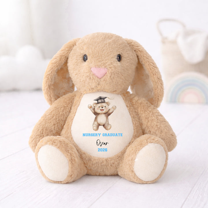 Personalised Blue Bear Nursery Graduation Bunny
