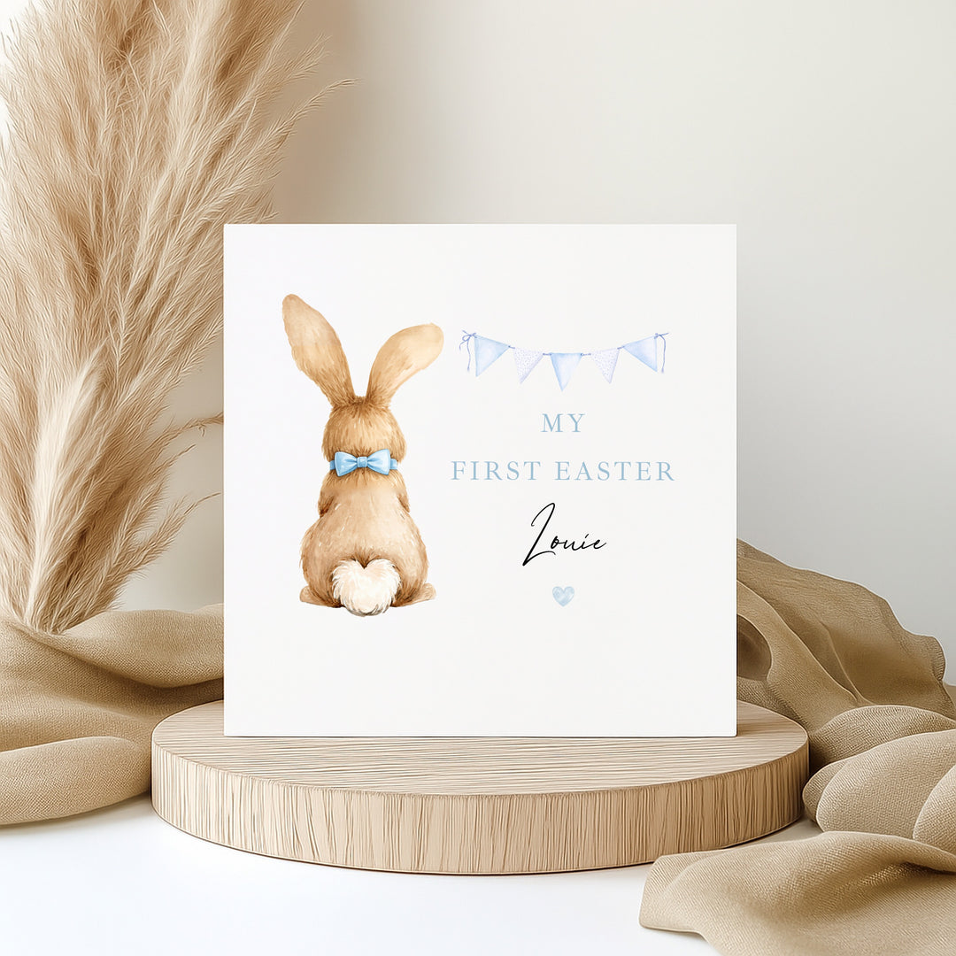 Personalised Blue Bunny My First Easter Card
