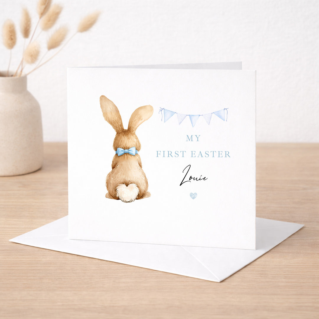 Personalised Blue Bunny My First Easter Card