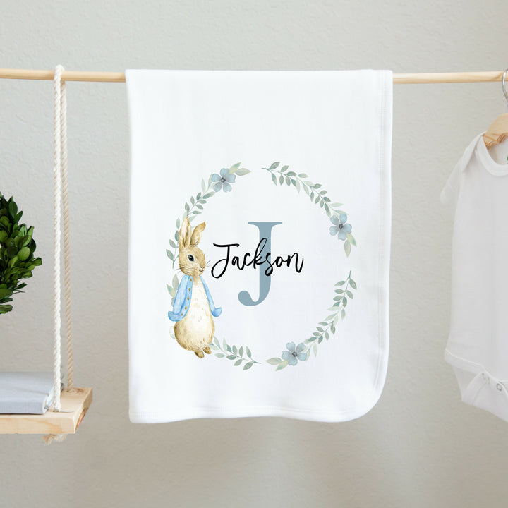 Personalised Blue Boys Baby Blanket