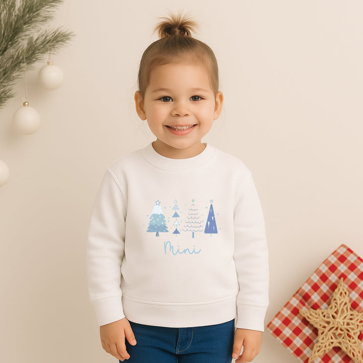 Blue Christmas Tree Mum & Mini Sweatshirt/Babygrow