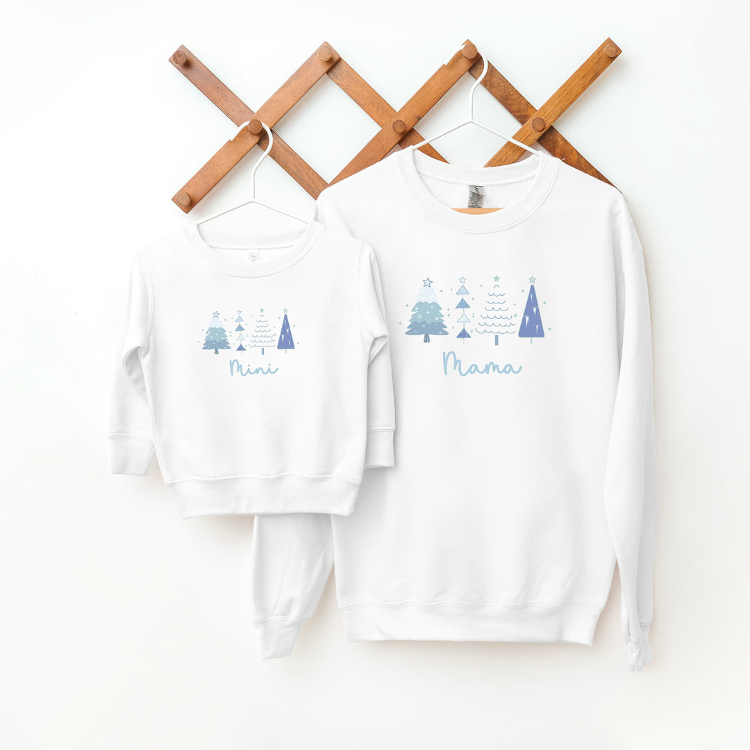 Blue Christmas Tree Mum & Mini Sweatshirt/Babygrow