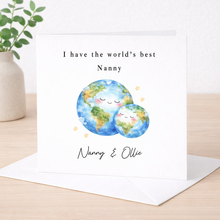 Personalised World's Best Nanny Card