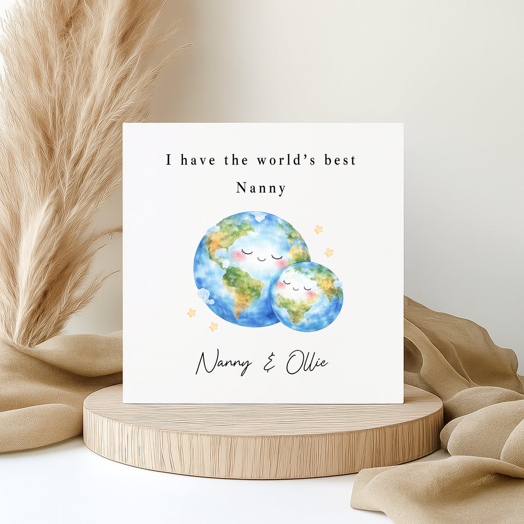 Personalised World's Best Nanny Card