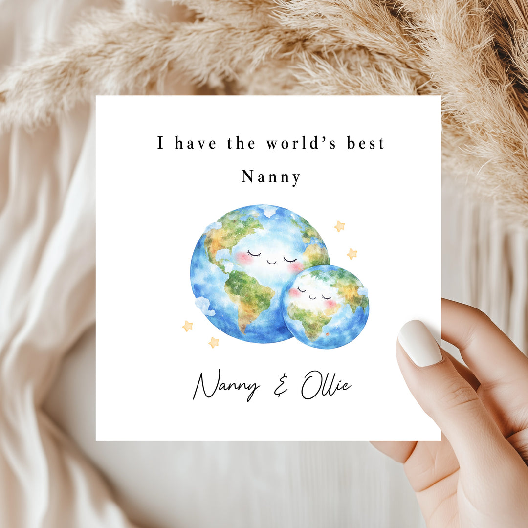 Personalised World's Best Nanny Card