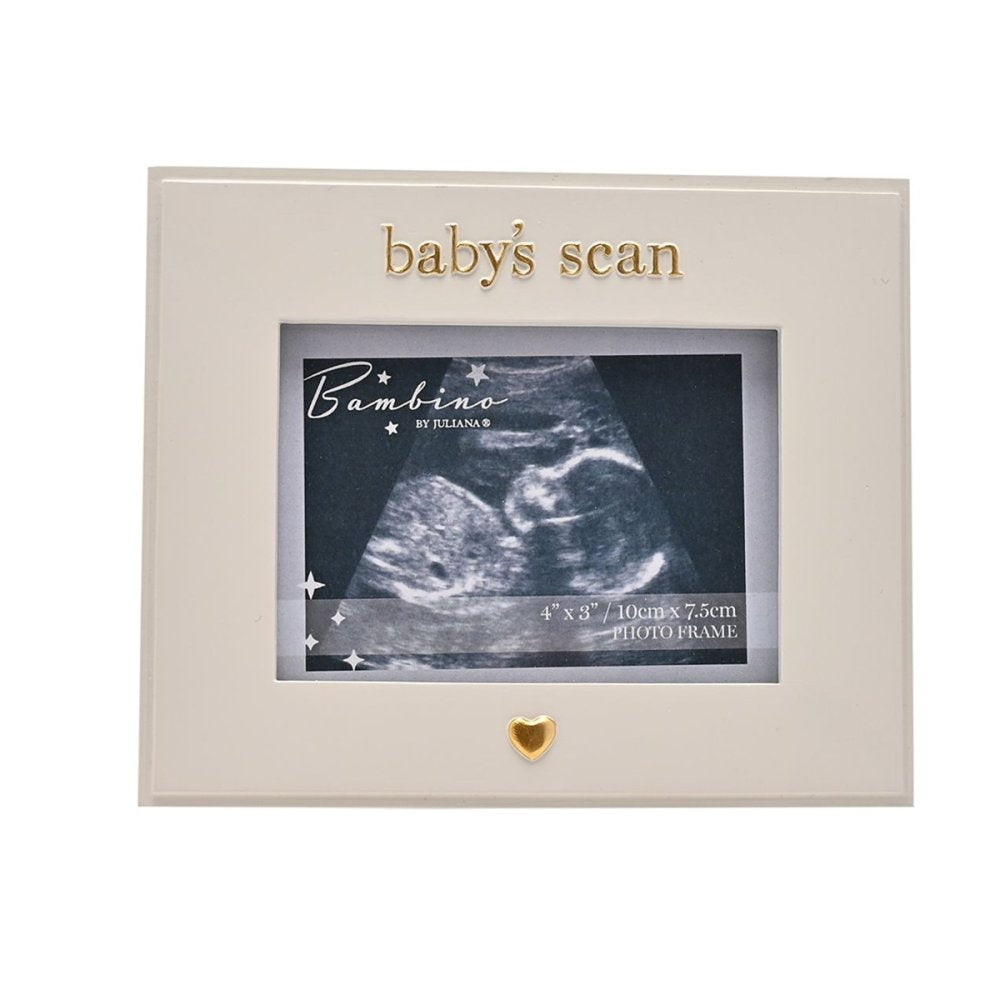 Baby's Scan Gold Heart Photo Frame