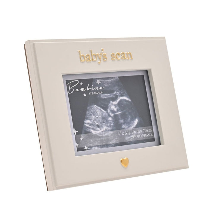 Baby's Scan Gold Heart Photo Frame