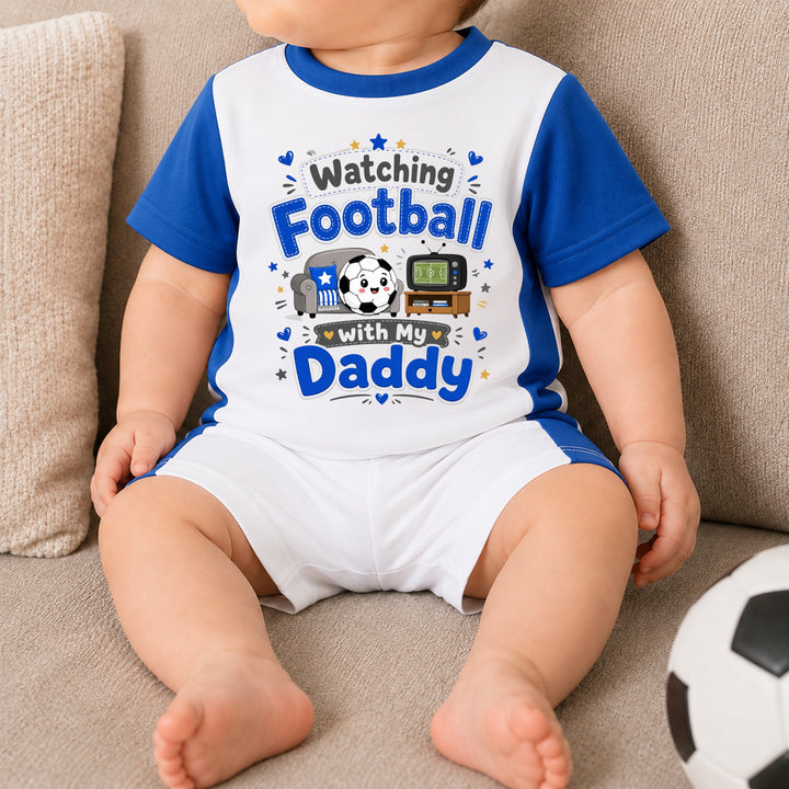 Watching The Football With My Daddy Blue Football Set