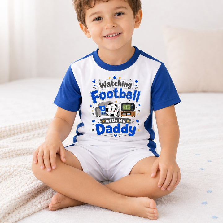 Watching The Football With My Daddy Blue Football Set