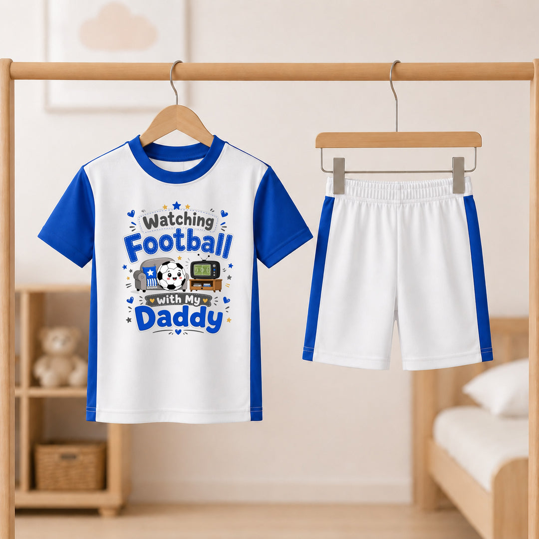 Watching The Football With My Daddy Blue Football Set