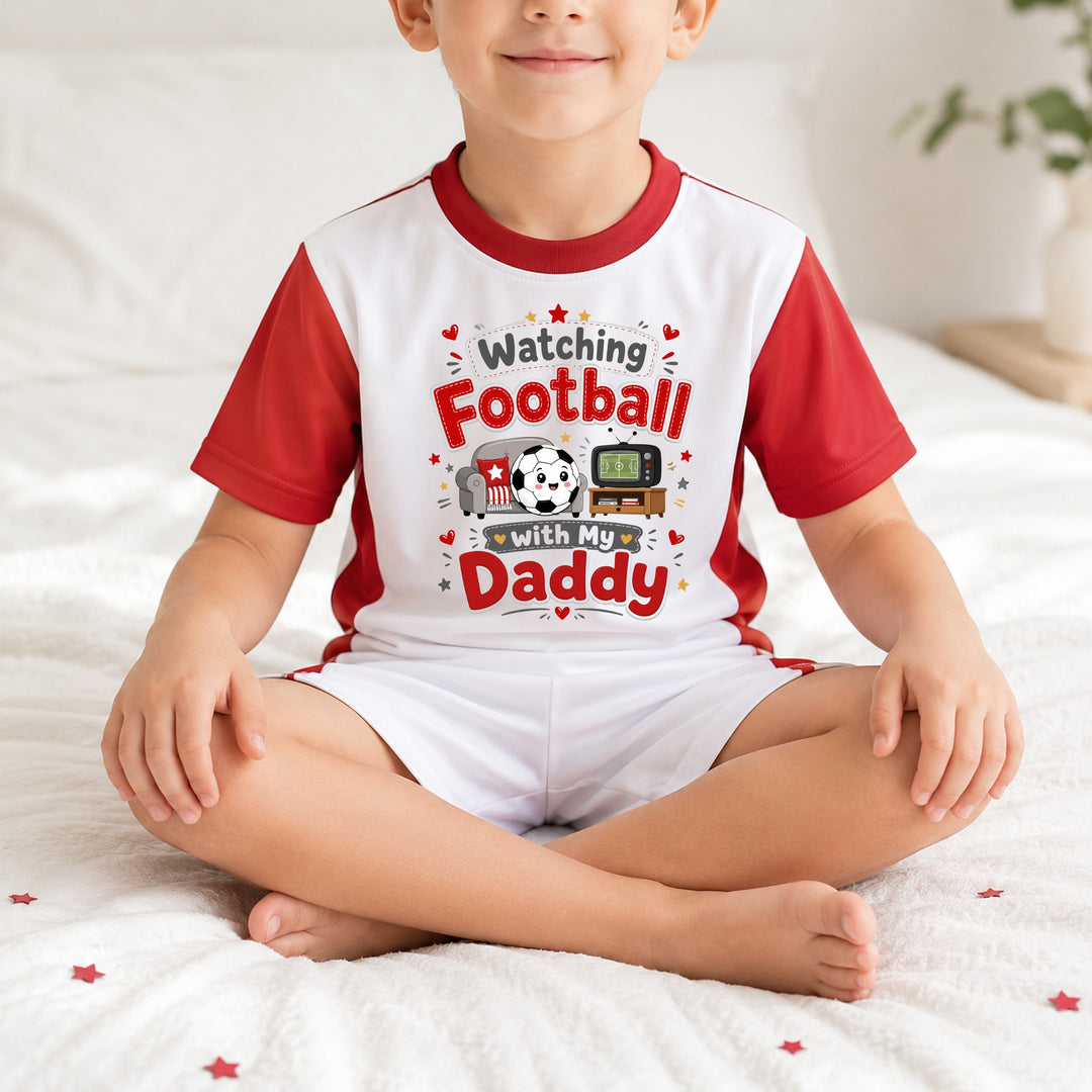 Watching The Football With My Daddy Red Football Set