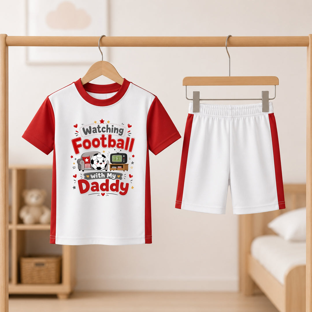 Watching The Football With My Daddy Red Football Set