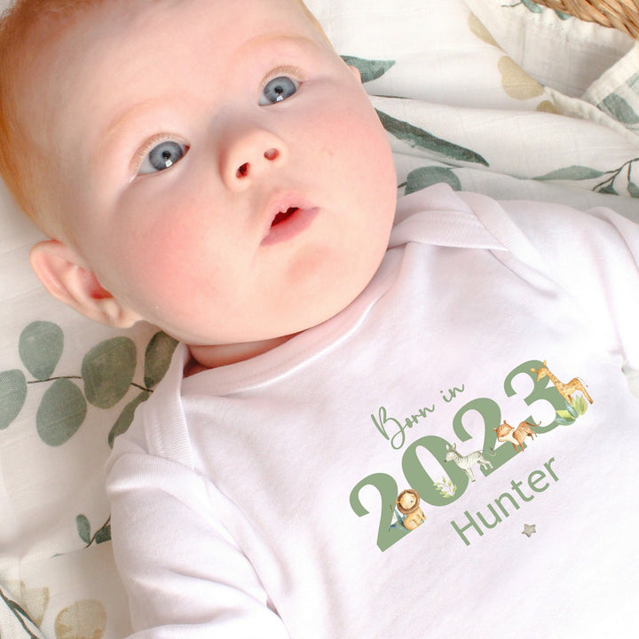 Personalised Born in 2023 Babygrow/Vest