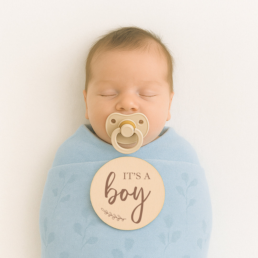 It's A Boy/Girl Announcement Wooden Plaque Set