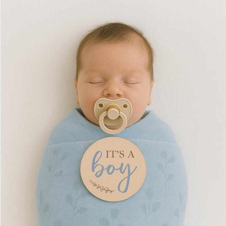 It's A Boy/Girl Announcement Wooden Plaque Set