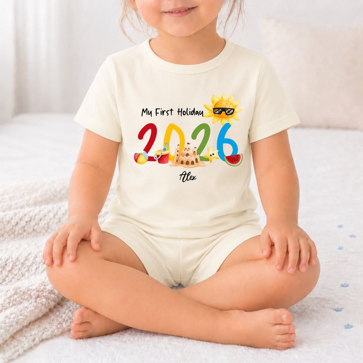 Personalised My First Holiday Toddler Short Set