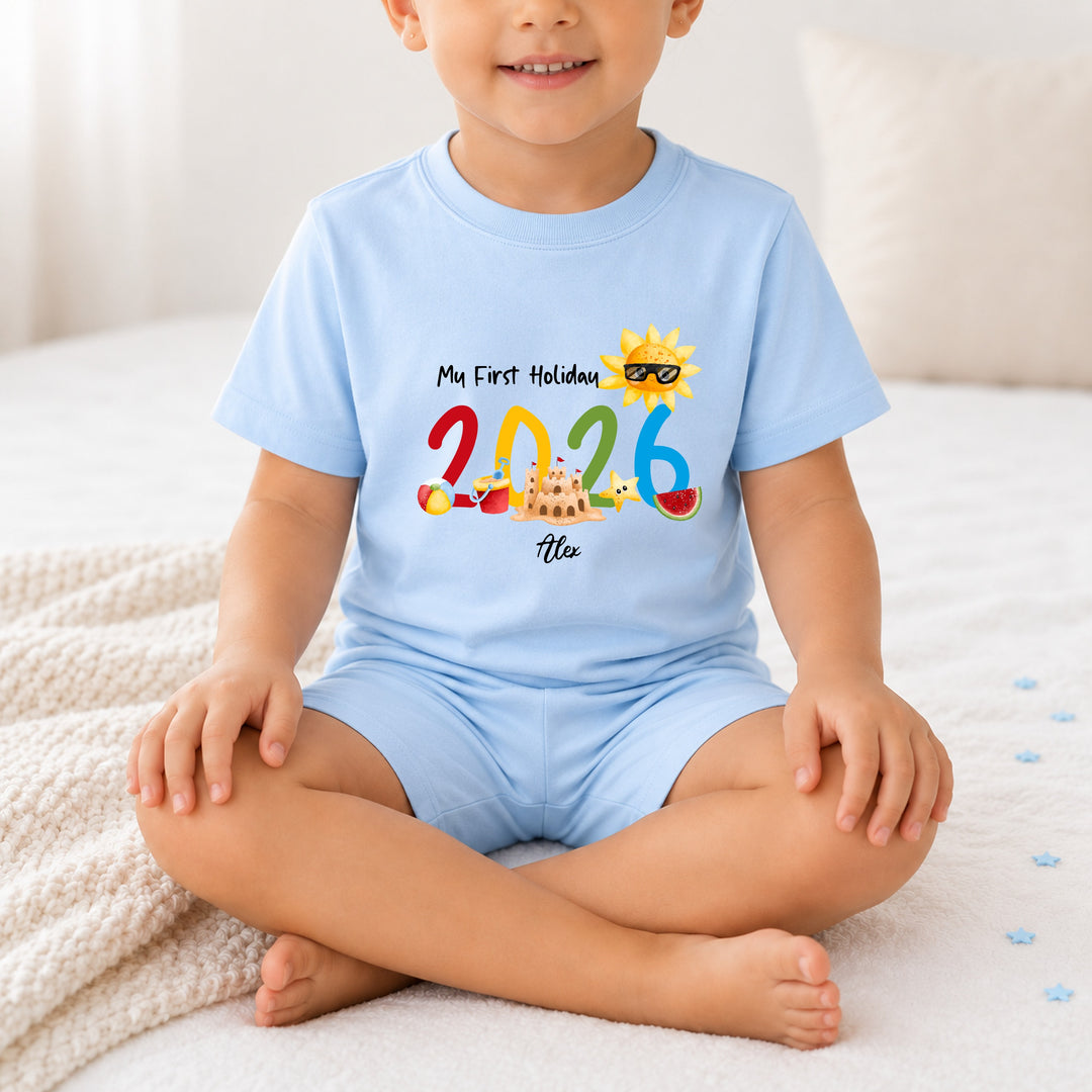 Personalised My First Holiday Toddler Short Set