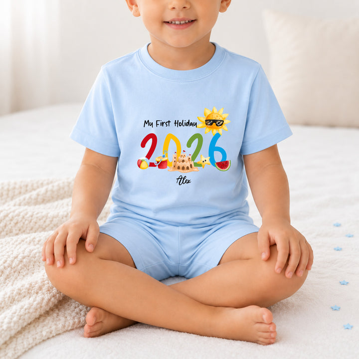 Personalised My First Holiday Toddler Short Set
