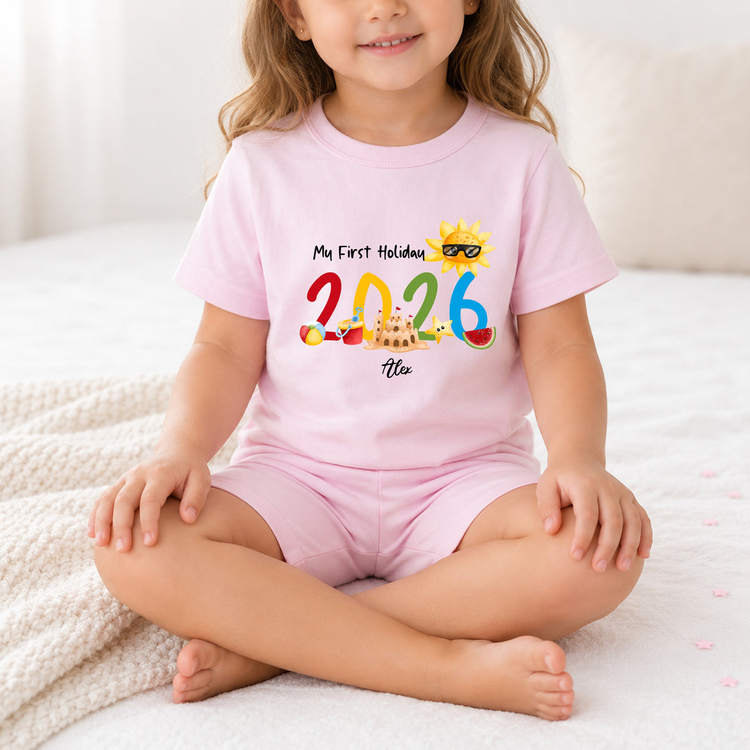Personalised My First Holiday Toddler Short Set