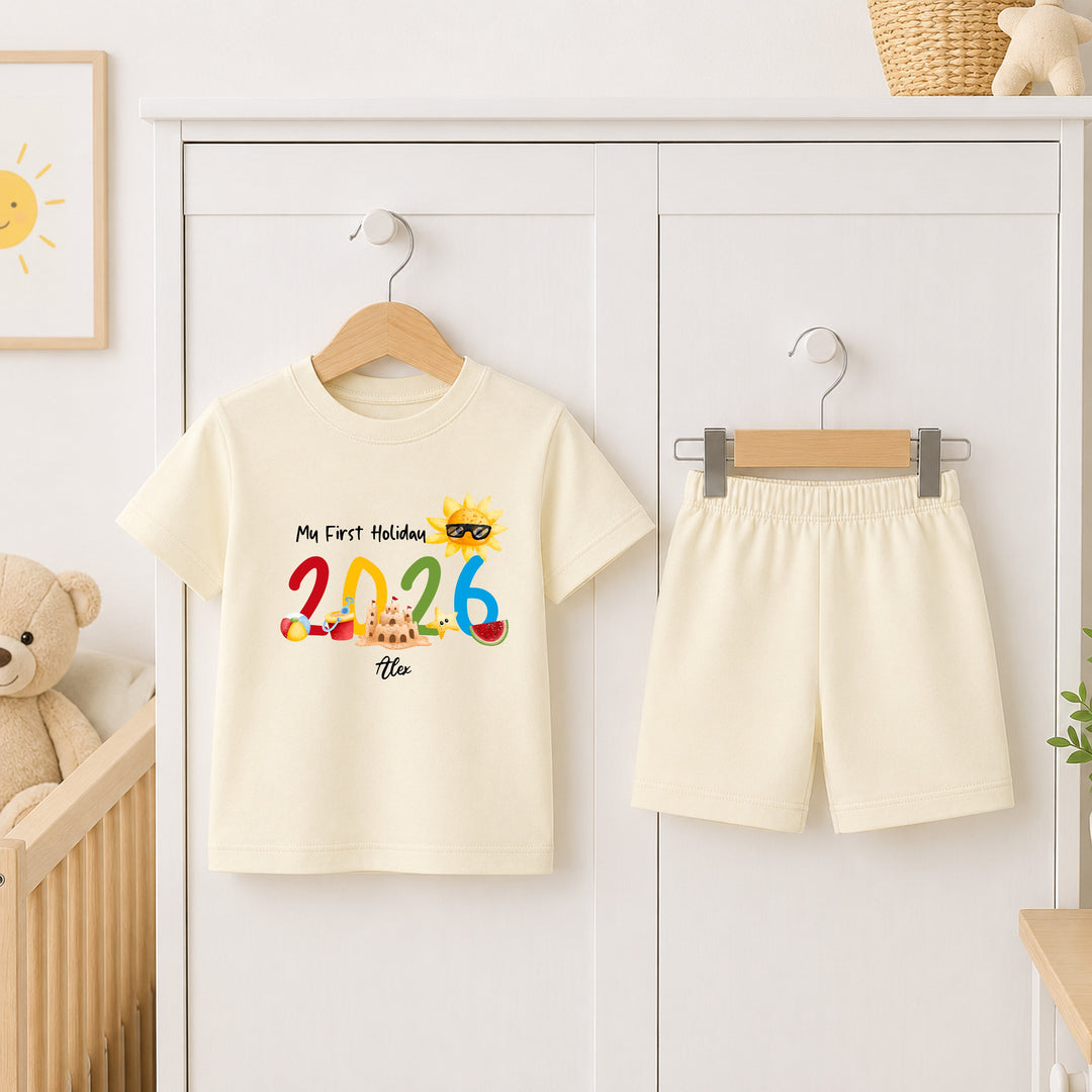 Personalised My First Holiday Toddler Short Set