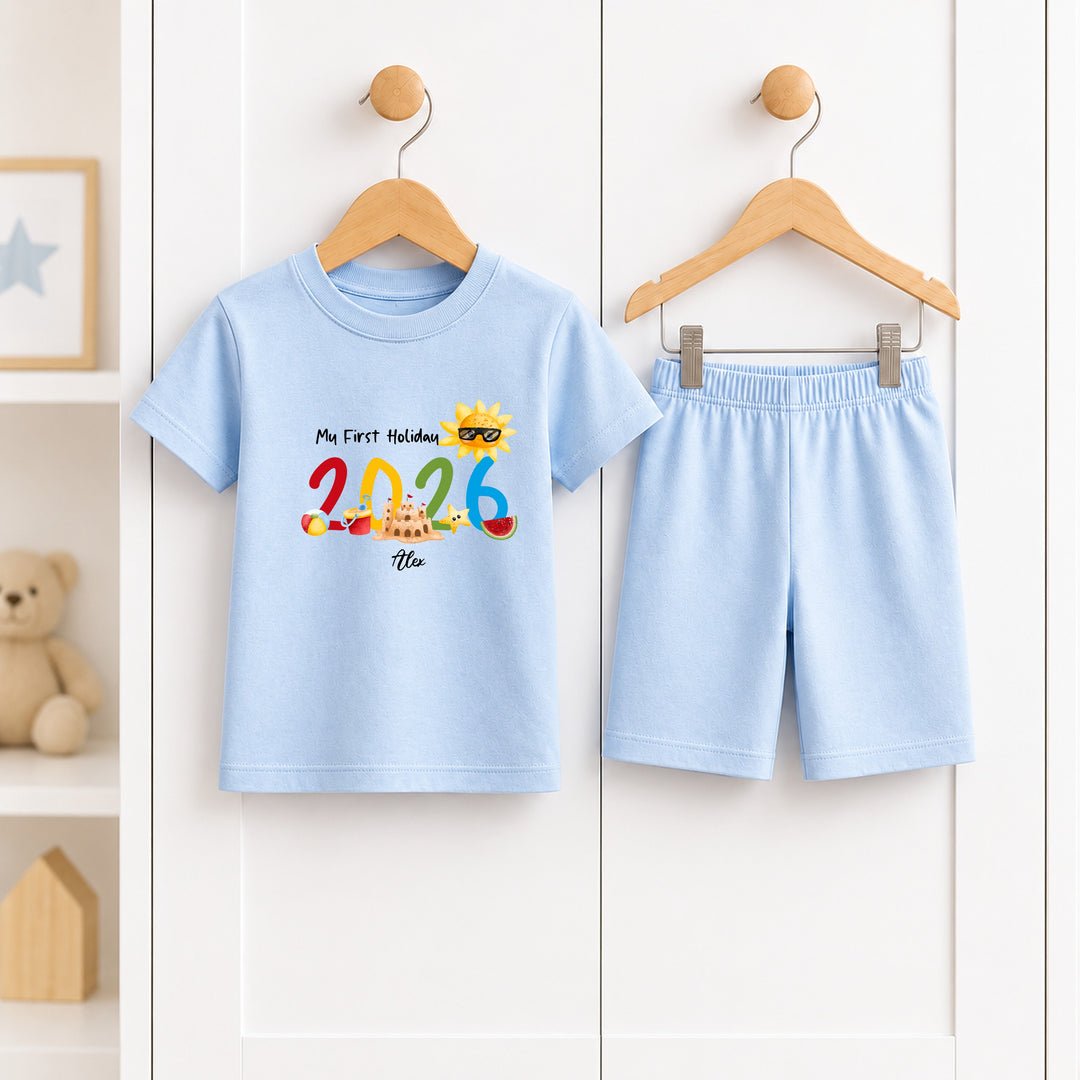 Personalised My First Holiday Toddler Short Set