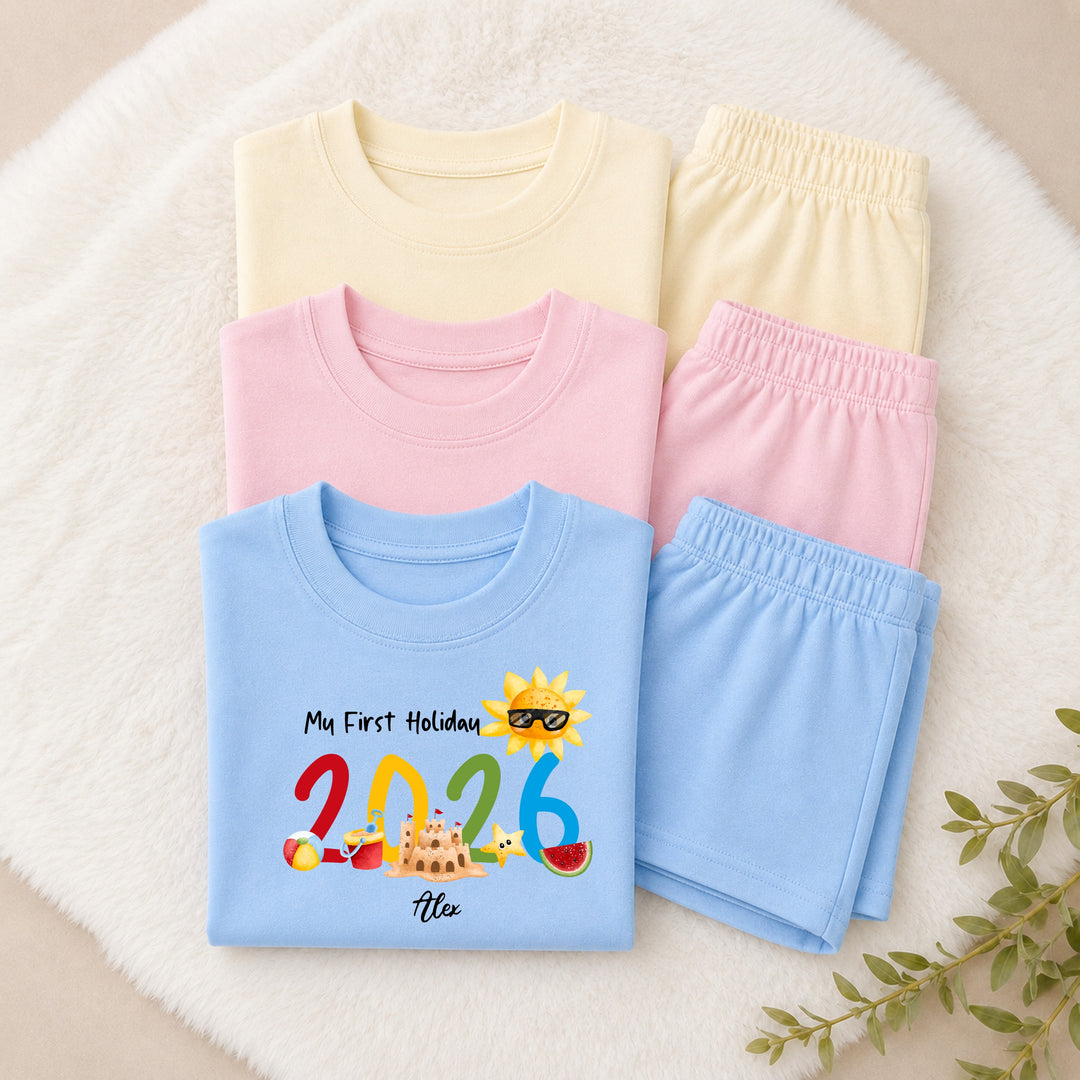 Personalised My First Holiday Toddler Short Set