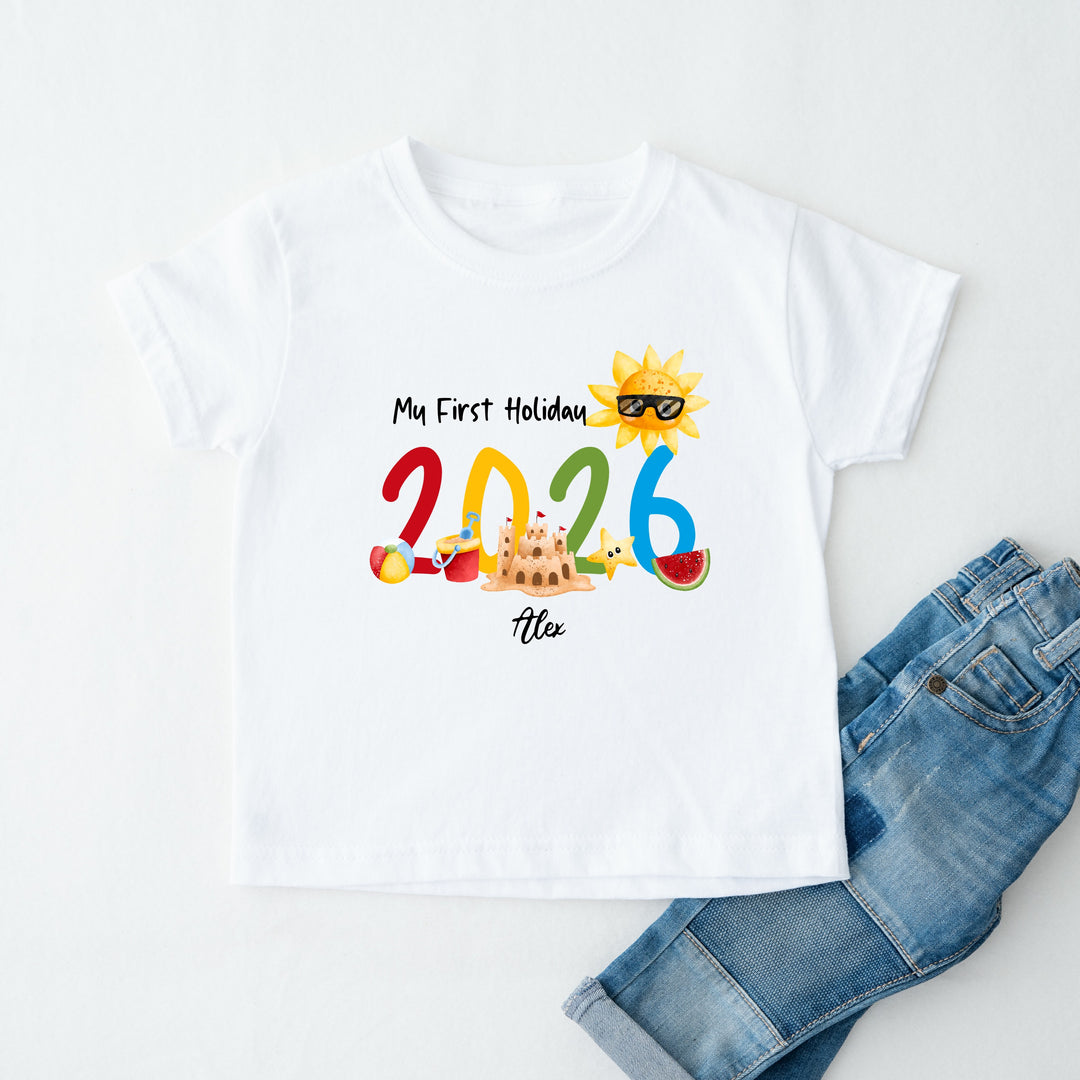 Personalised My First Holiday T-Shirt