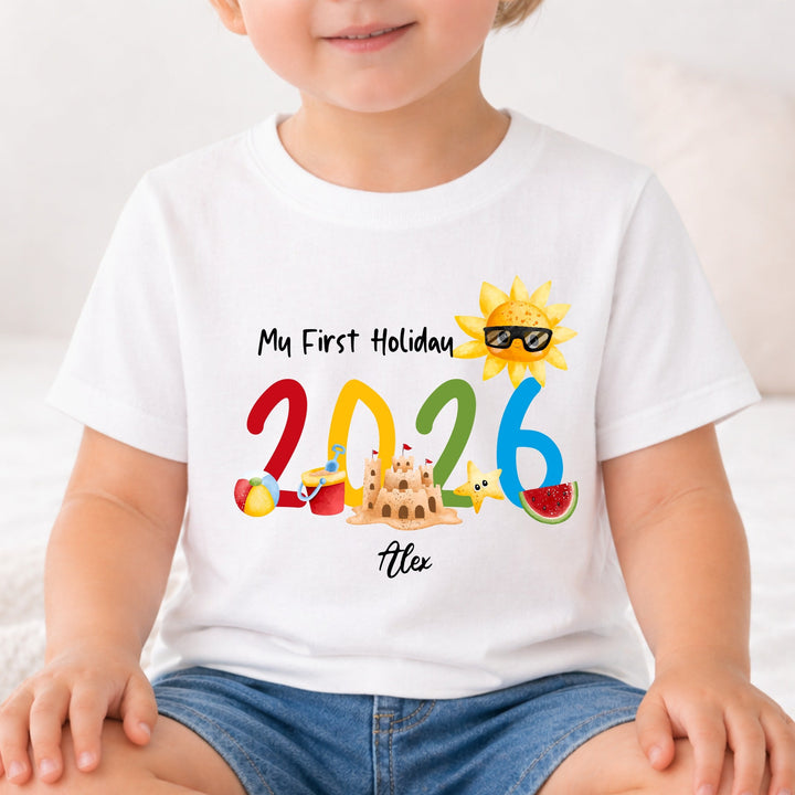 Personalised My First Holiday T-Shirt