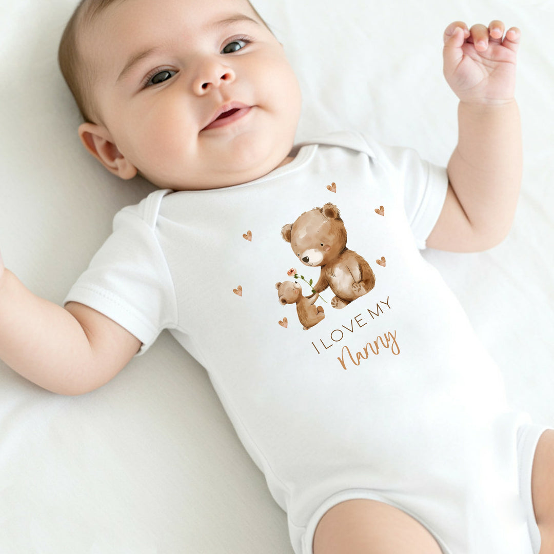 Personalised I Love My Nanny Baby Grow or Vest