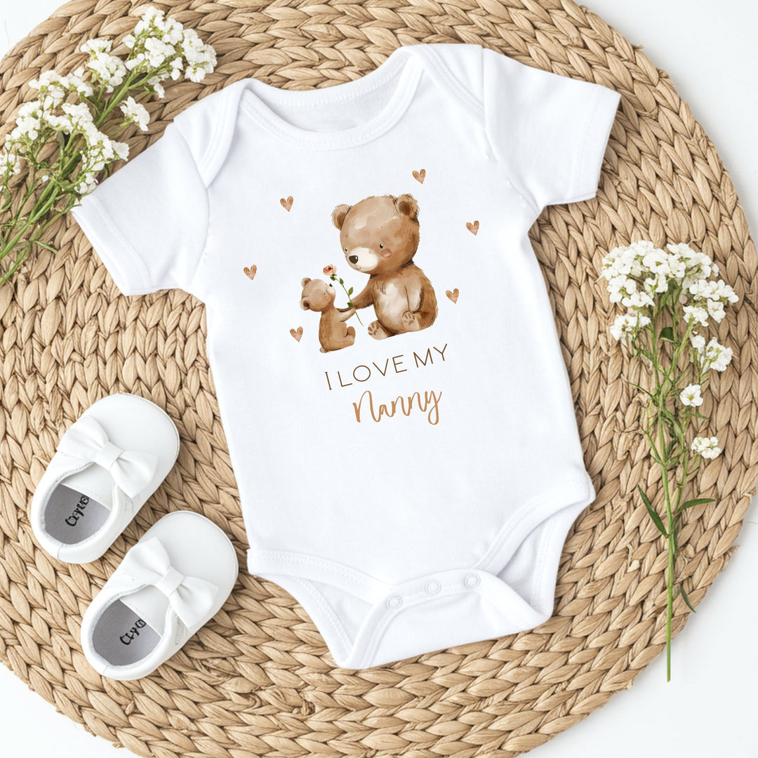 Personalised I Love My Nanny Baby Grow or Vest