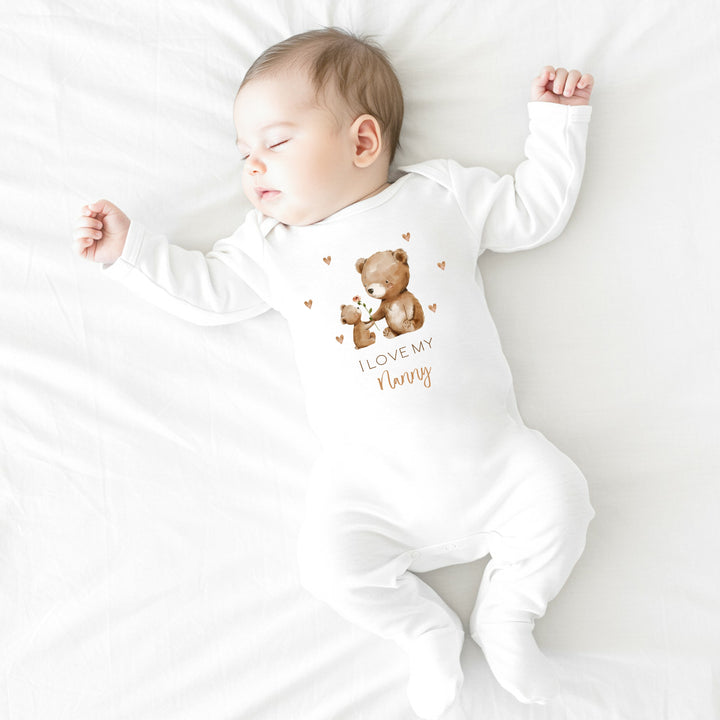 Personalised I Love My Nanny Baby Grow or Vest