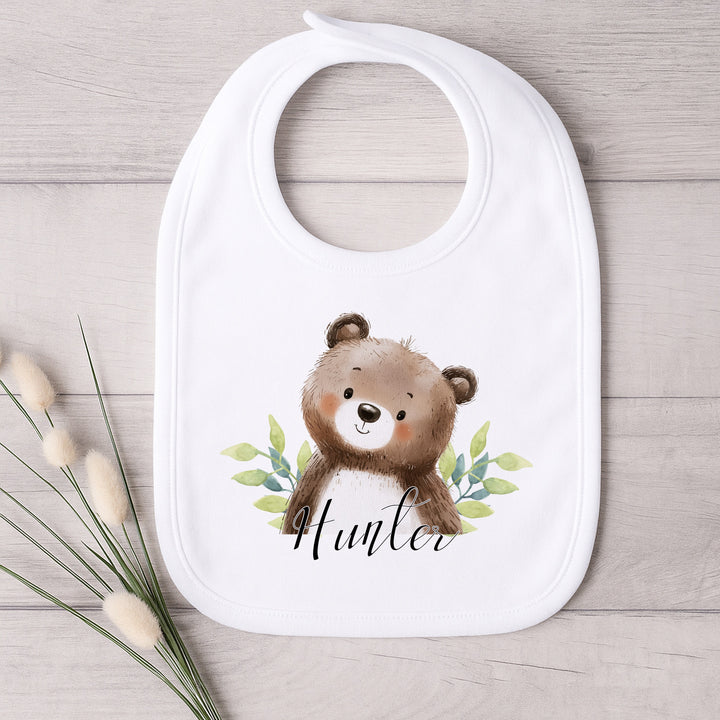 Personalised Brown Bear Baby Grow or Vest