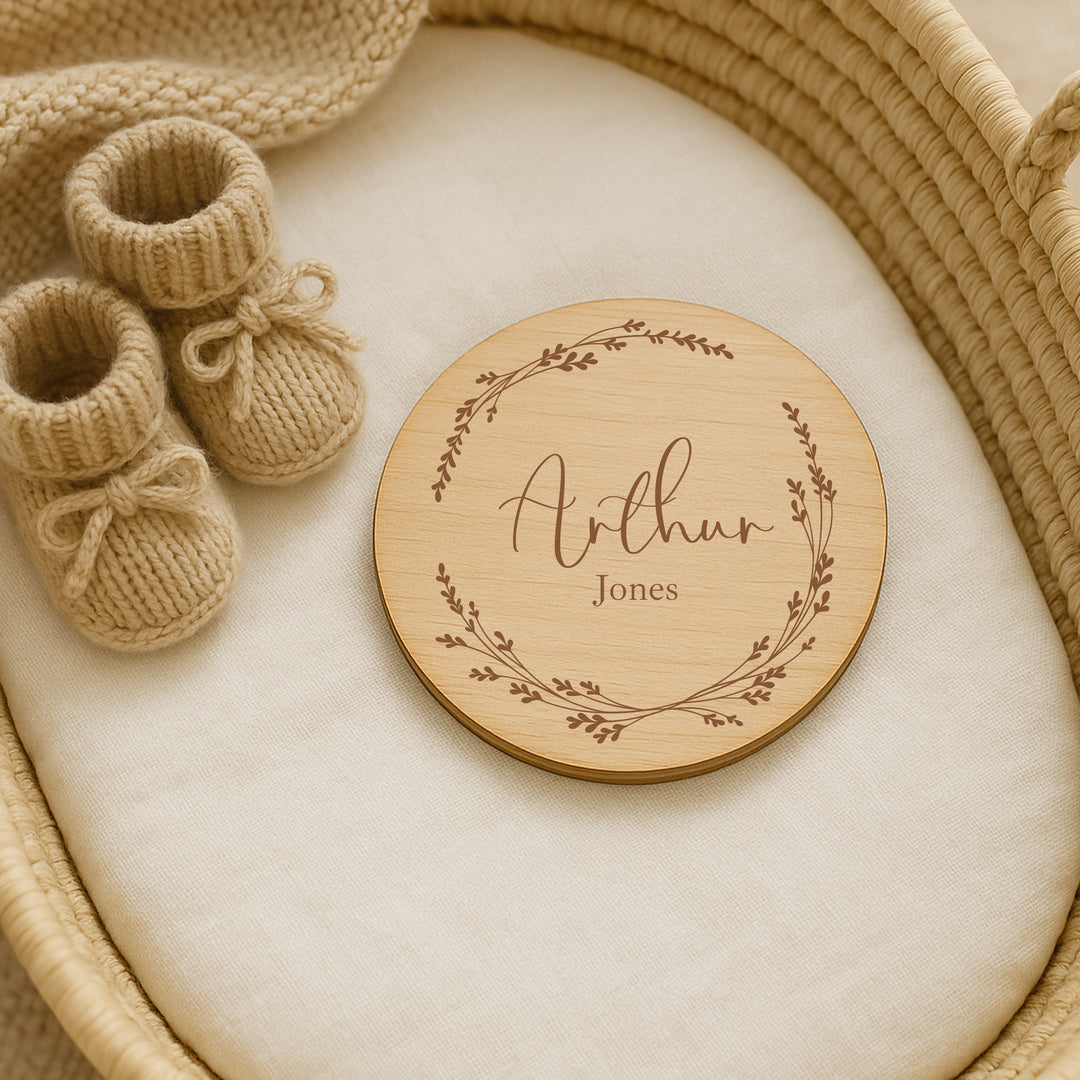 Personalised Wooden Announcement Plaque