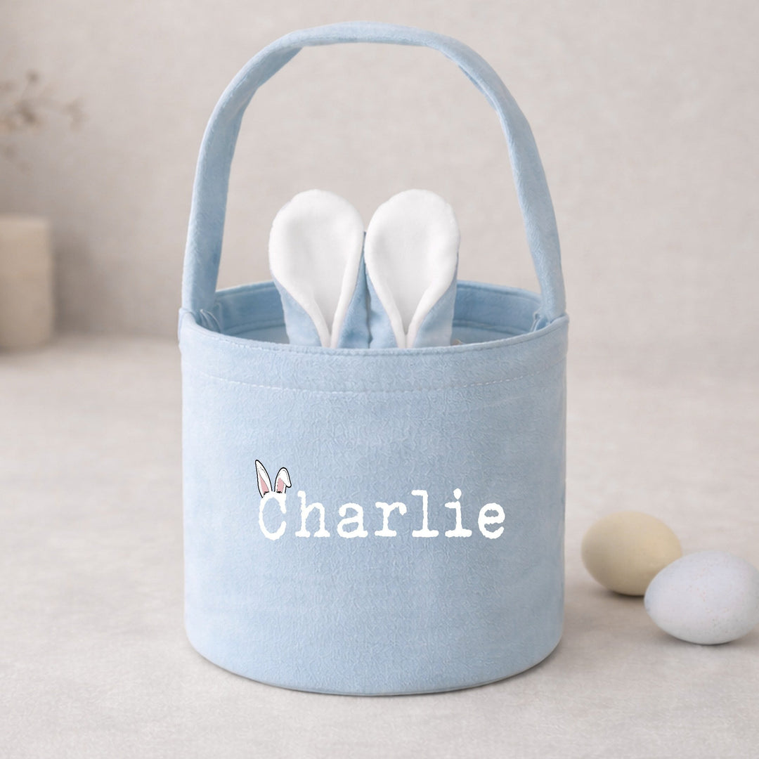 Personalised Bunny Ears Easter Bunny Basket