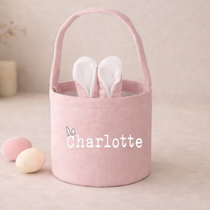 Personalised Bunny Ears Easter Bunny Basket