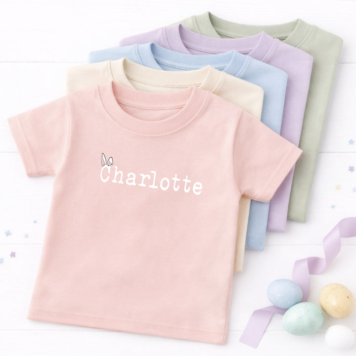 Personalised Bunny Ears Name Easter T-shirt