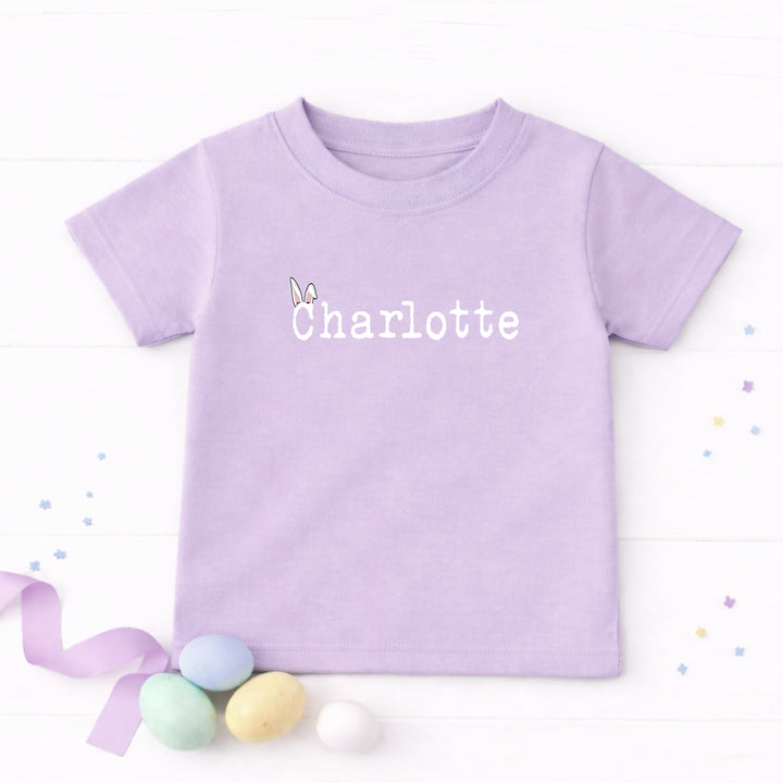 Personalised Bunny Ears Name Easter T-shirt
