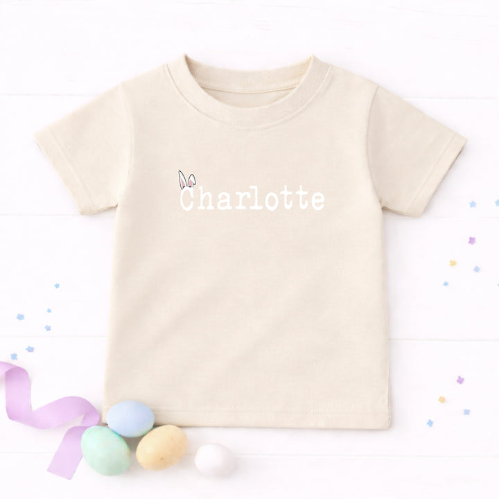 Personalised Bunny Ears Name Easter T-shirt