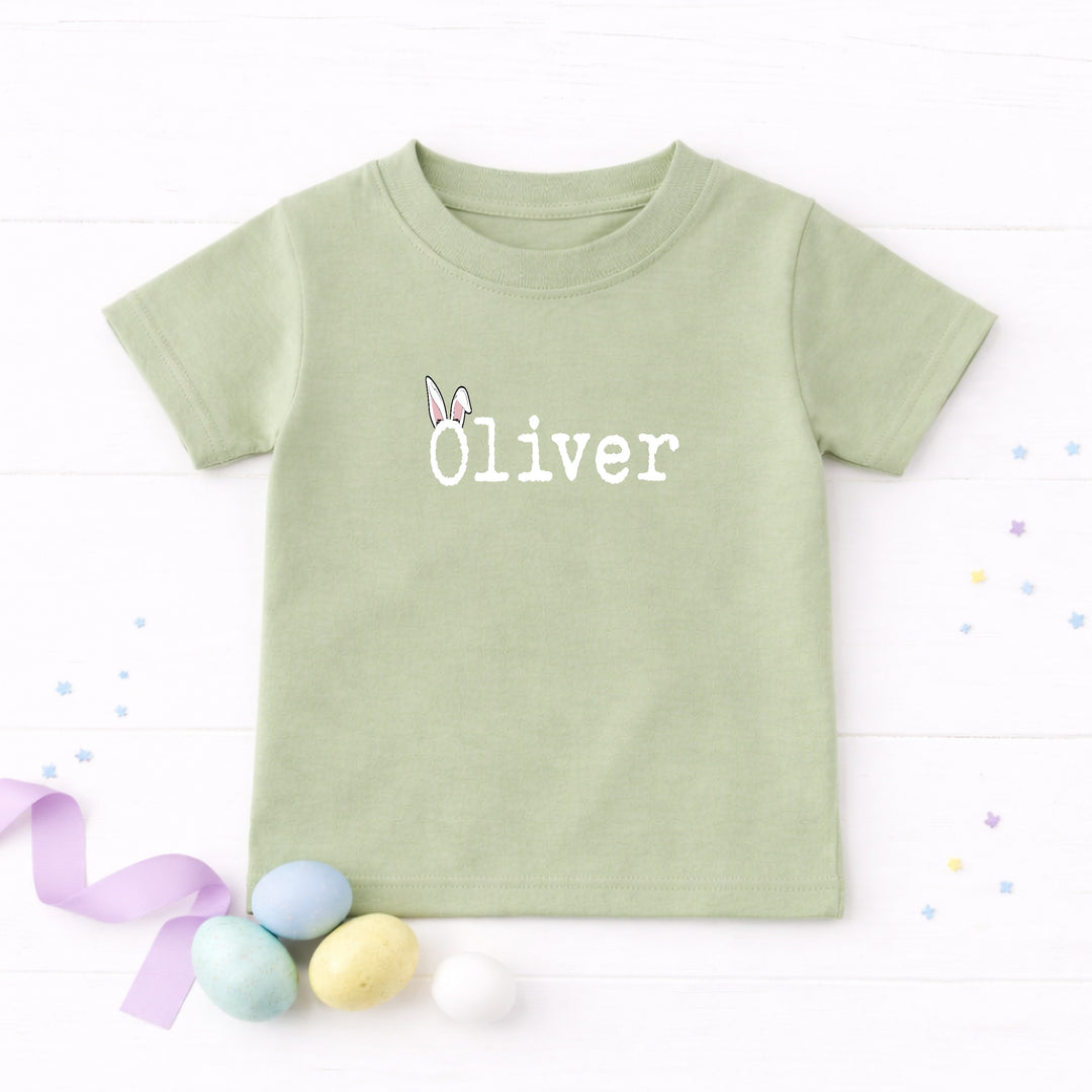 Personalised Bunny Ears Name Easter T-shirt