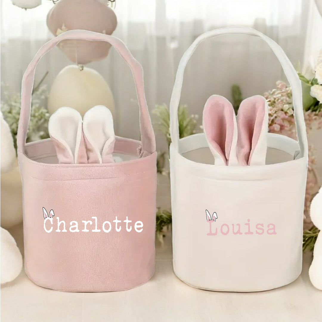 Personalised Bunny Ears Easter Bunny Basket