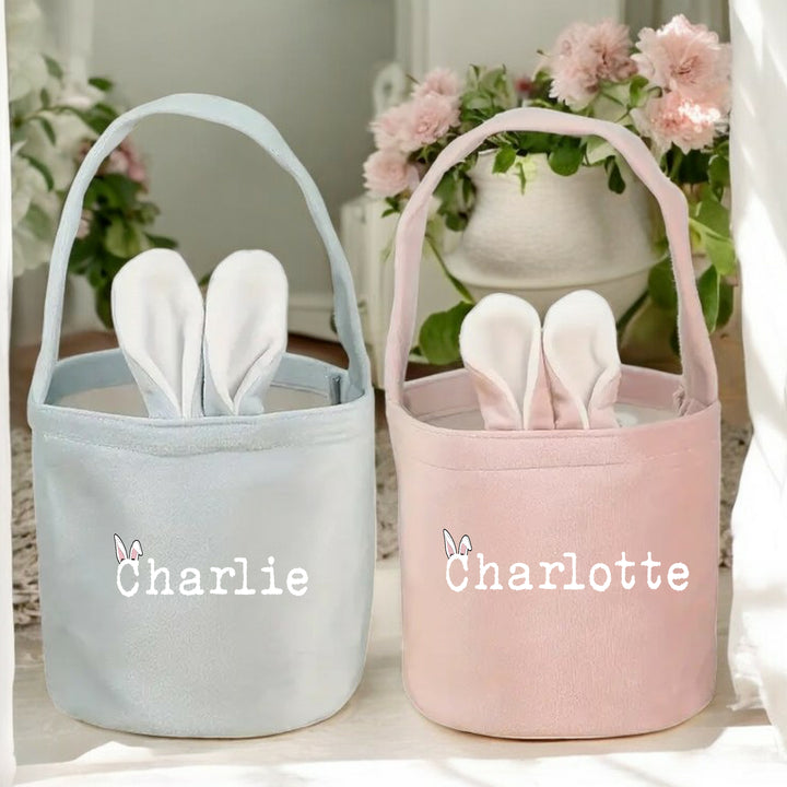 Personalised Bunny Ears Easter Bunny Basket