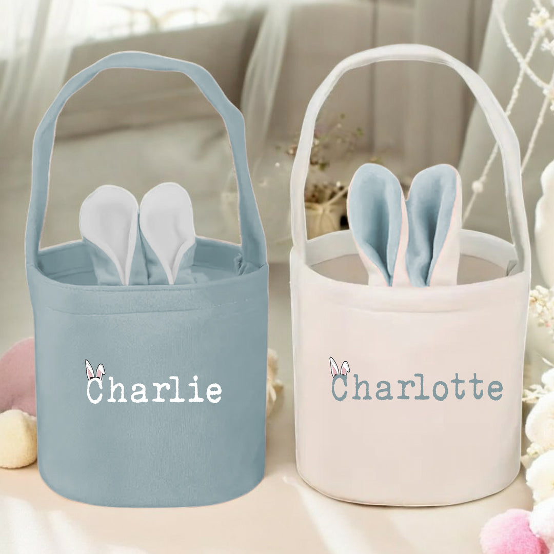 Personalised Bunny Ears Easter Bunny Basket