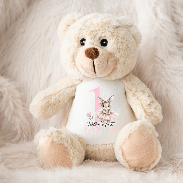 Personalised My First Easter Pink Bunny Teddy