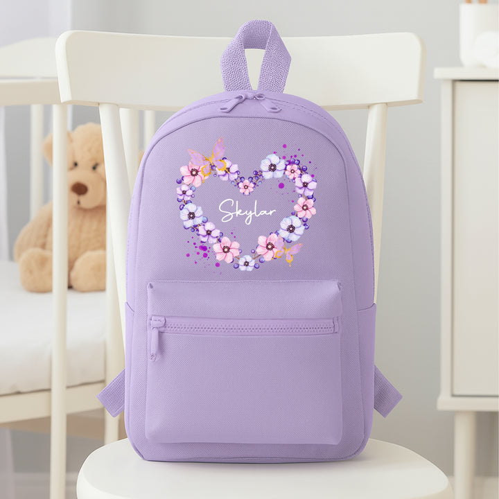 Personalised Butterfly Wreath Backpack