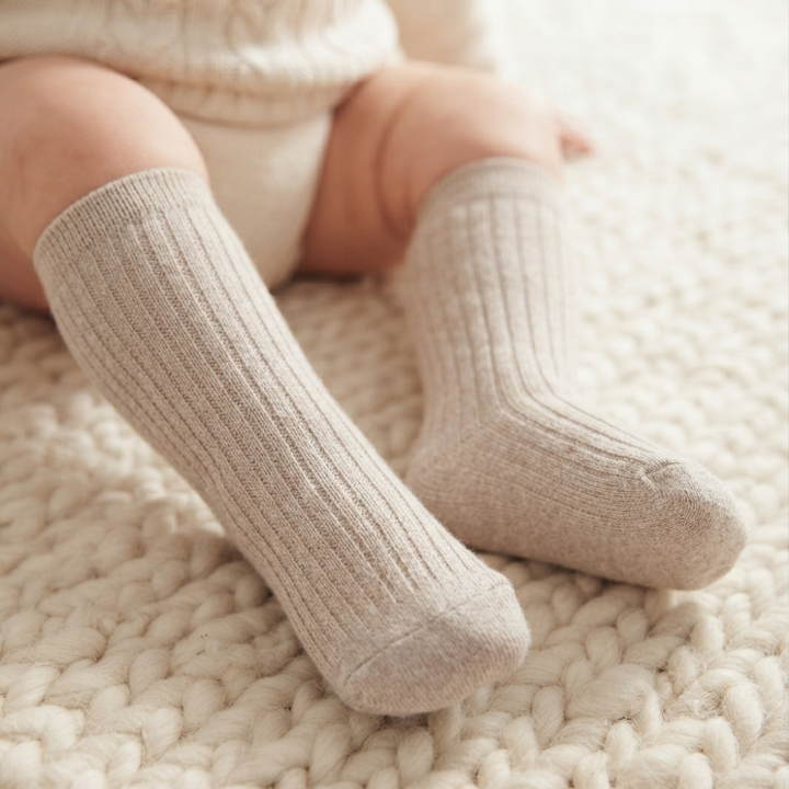 Taupe Baby 3/4 Length Socks