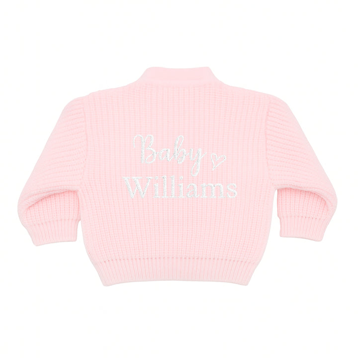 Personalised Embroidered Baby Name Knitted Cardigan