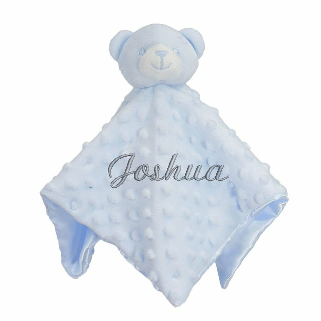 Personalised Boys Embroidered Blue Blanket, Comforter or Gift Set