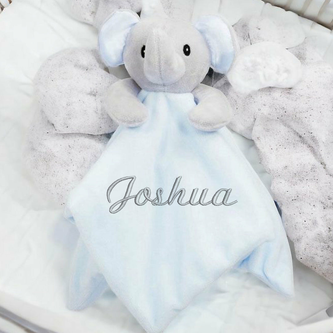 Personalised Boys Embroidered Blue Blanket, Comforter or Gift Set