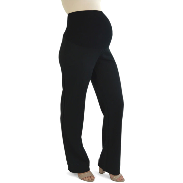 Black Maternity Bootcut Trousers (Over-the-Bump)