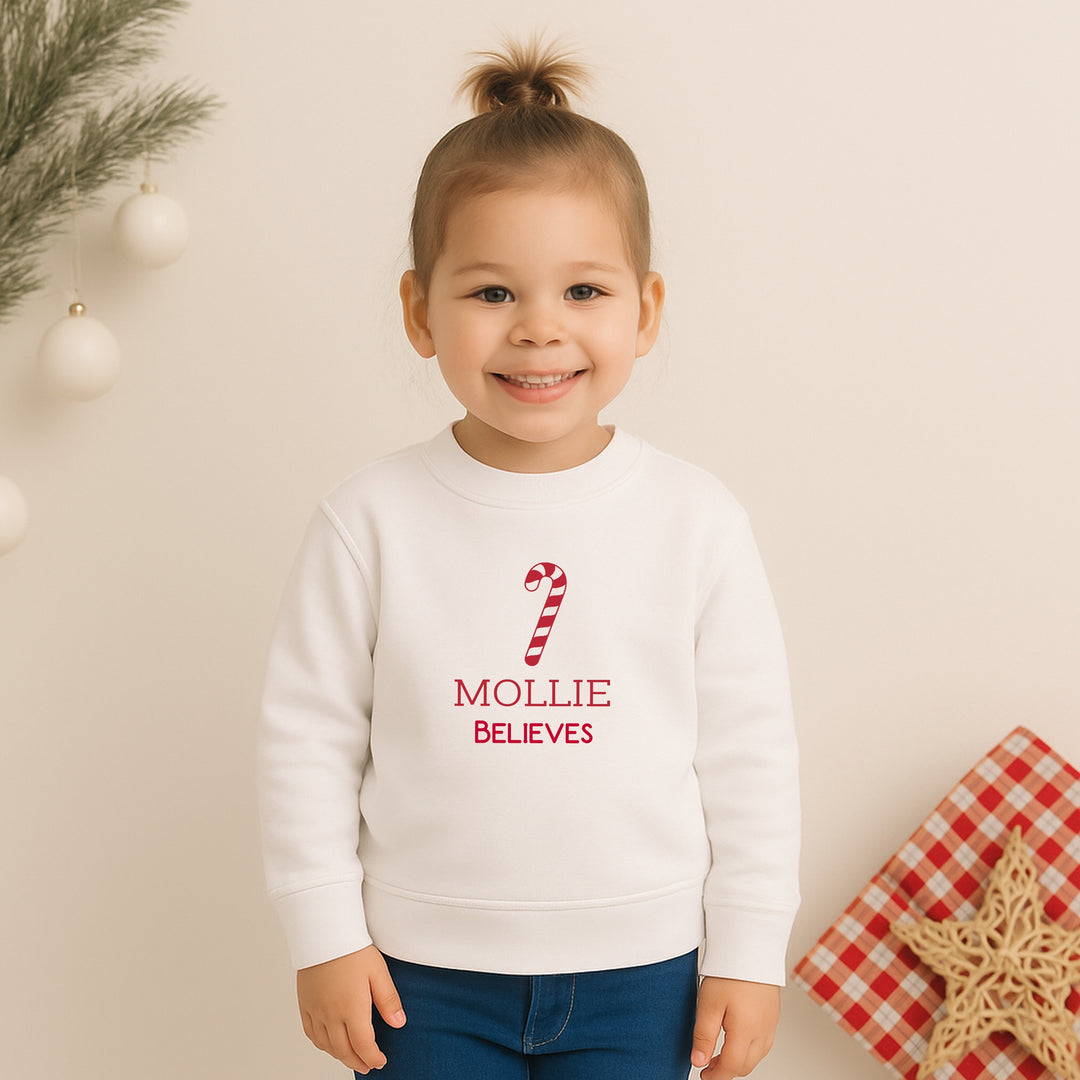 Personalised Candy Cane Family Matching Sweatshirts